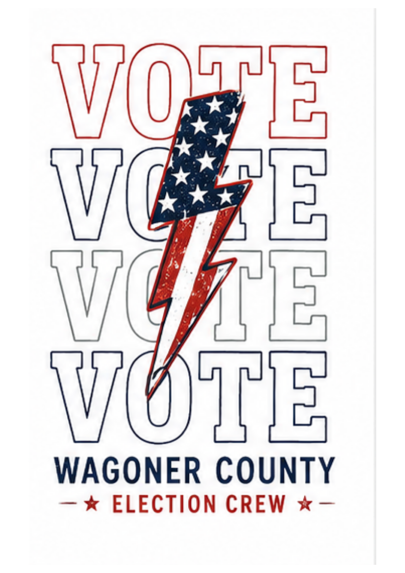 US Flag Vote Wagoner County Election Crew